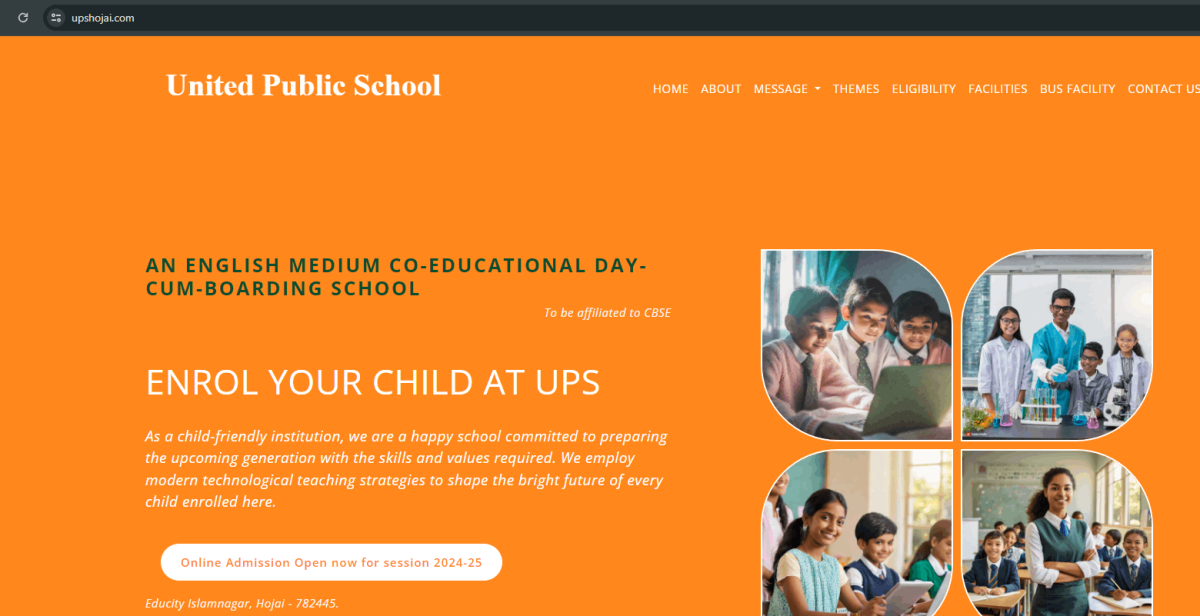 United Public School Website by Innobuz Technologies