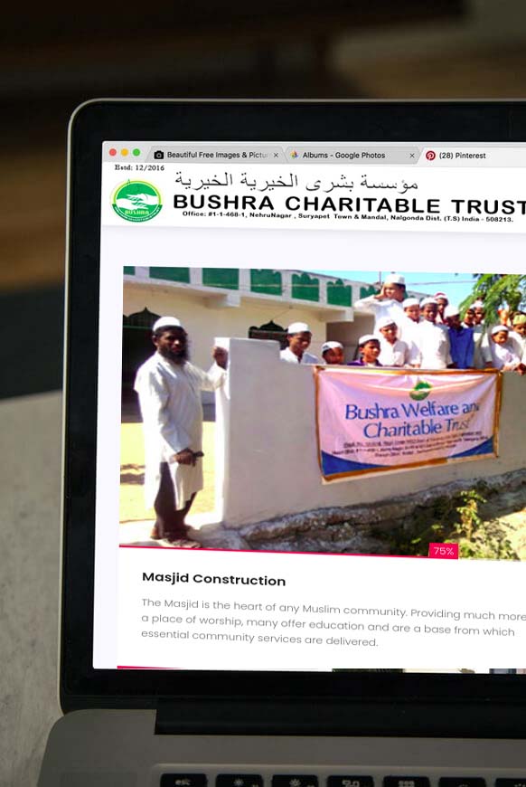 Bushra Charitable Trust Website by Innobuz Technologies